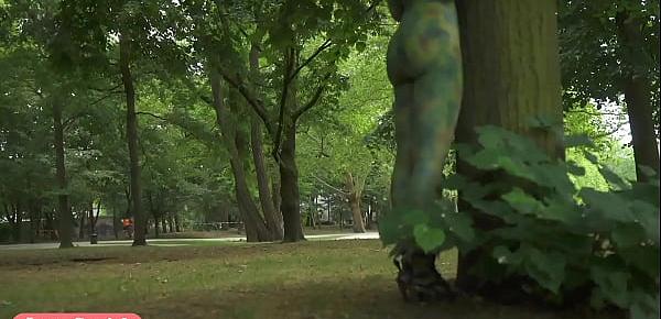  Invisible nakedness in the city. Body Art with public nude by Jeny Smith